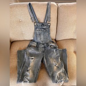 American Bazi Los Angeles Distressed Overalls - S